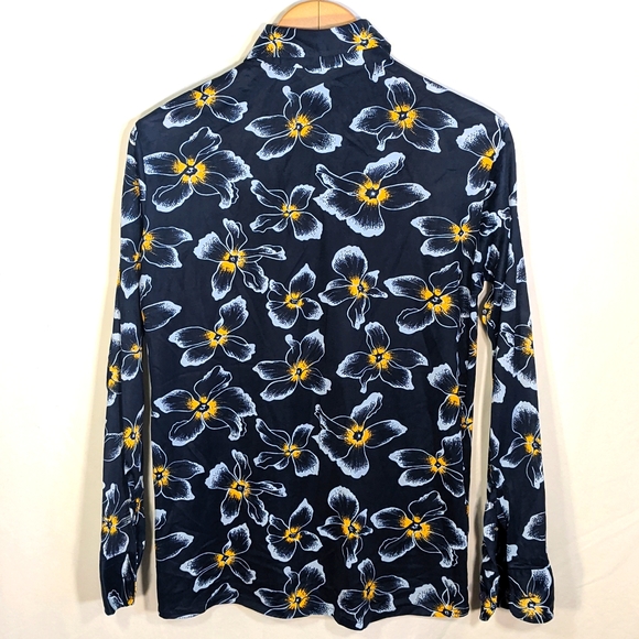 Vintage Sears Men's Store navy disco shirt - Picture 2 of 5